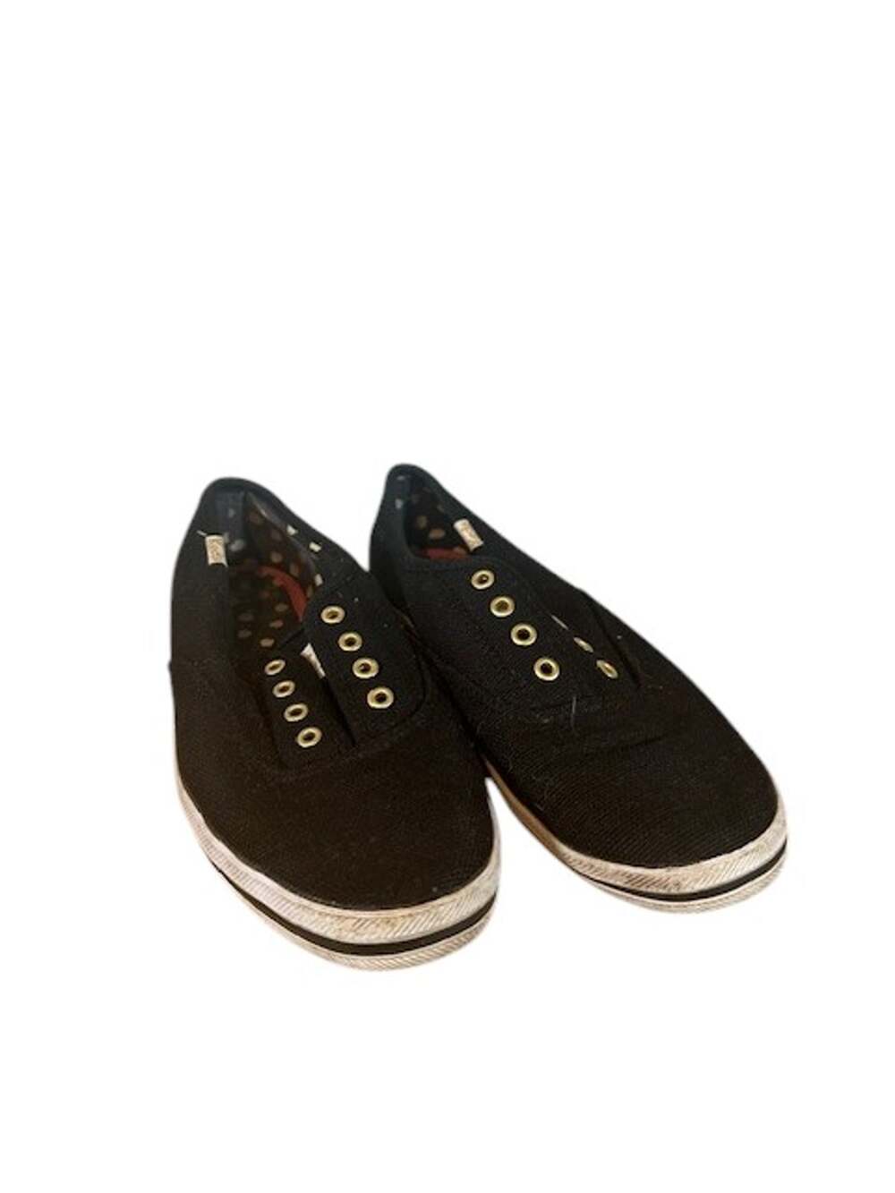 Kate Spade X Keds Black Laceless Slip on Flat Sneakers Women Sz 5.5